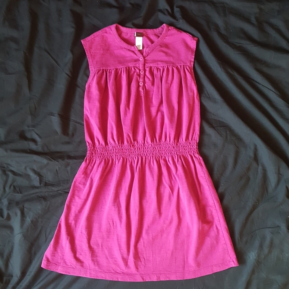 Used Tea Collection Girls Fuchsia Dress